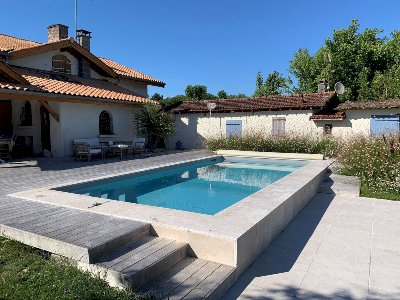 Création d'une piscine à Arès par Le Bassin Bleu